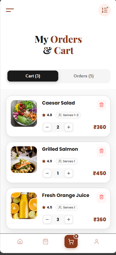 Tablekard cart screen